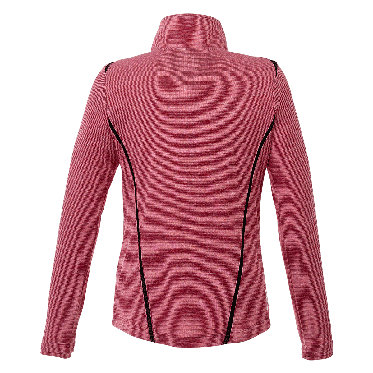 Elevate Women's Stunning Vintage Red Heather/Black Dege Eco Knit Half Zip - A Must-Have!