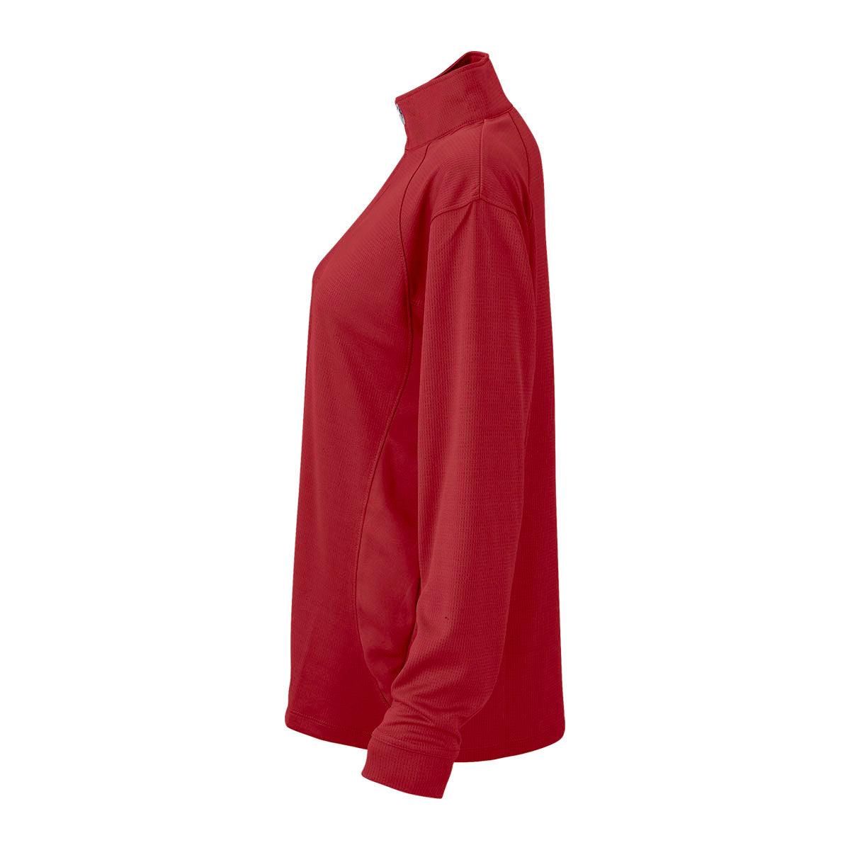 Vansport Women's Red Mesh 1/4-Zip Tech Pullover - A Stylish Sport Essential