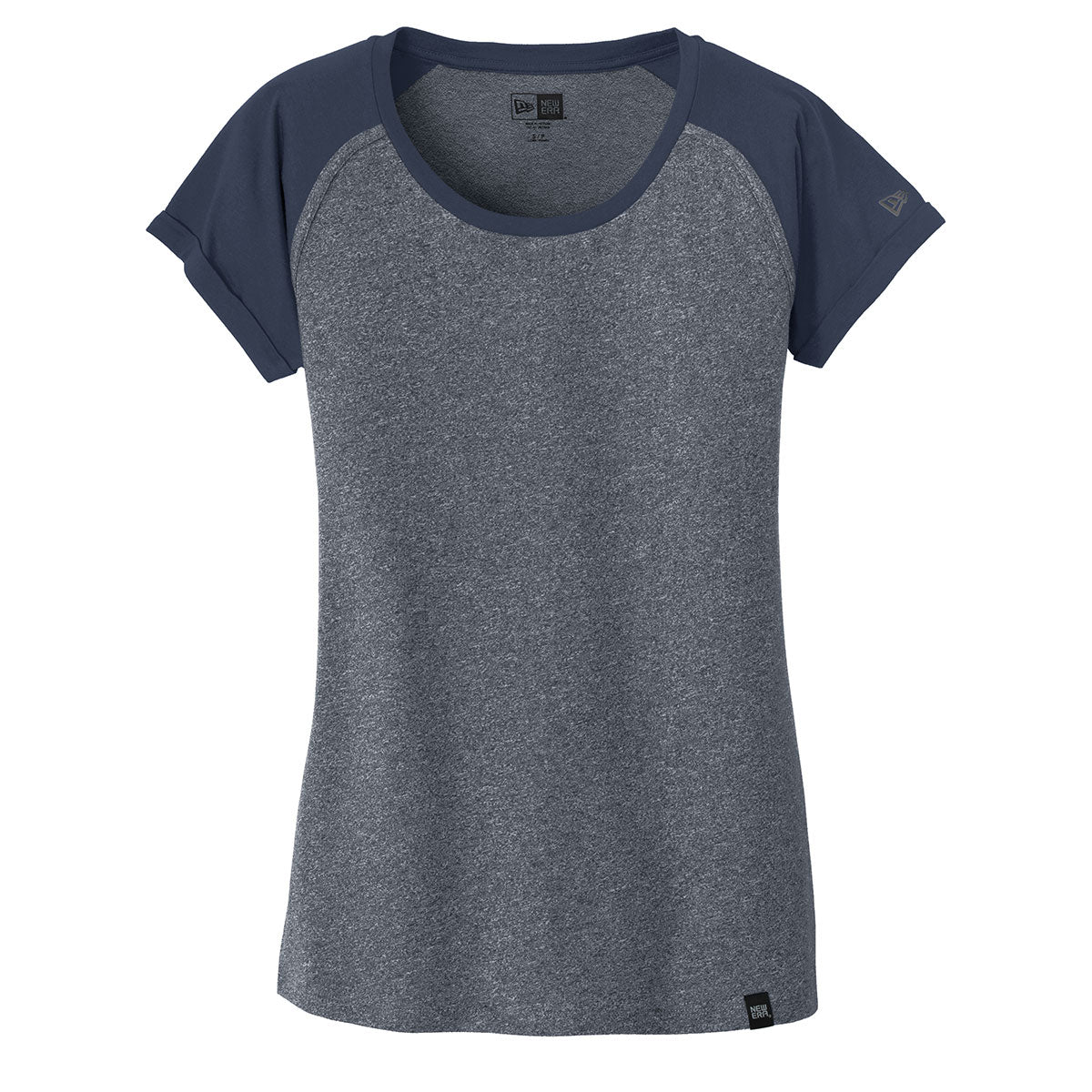 New Era Women's Navy Twist Heritage Blend Varsity Tee - A Fashion Statement