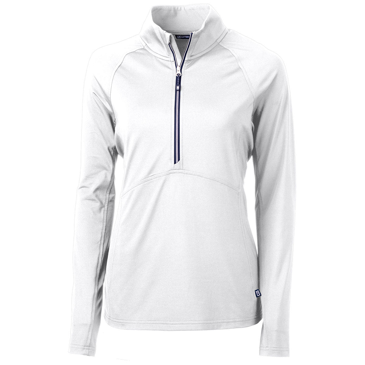 Cutter & Buck Women's Stunning White Adapt Eco Knit Recycled Half Zip Pullover