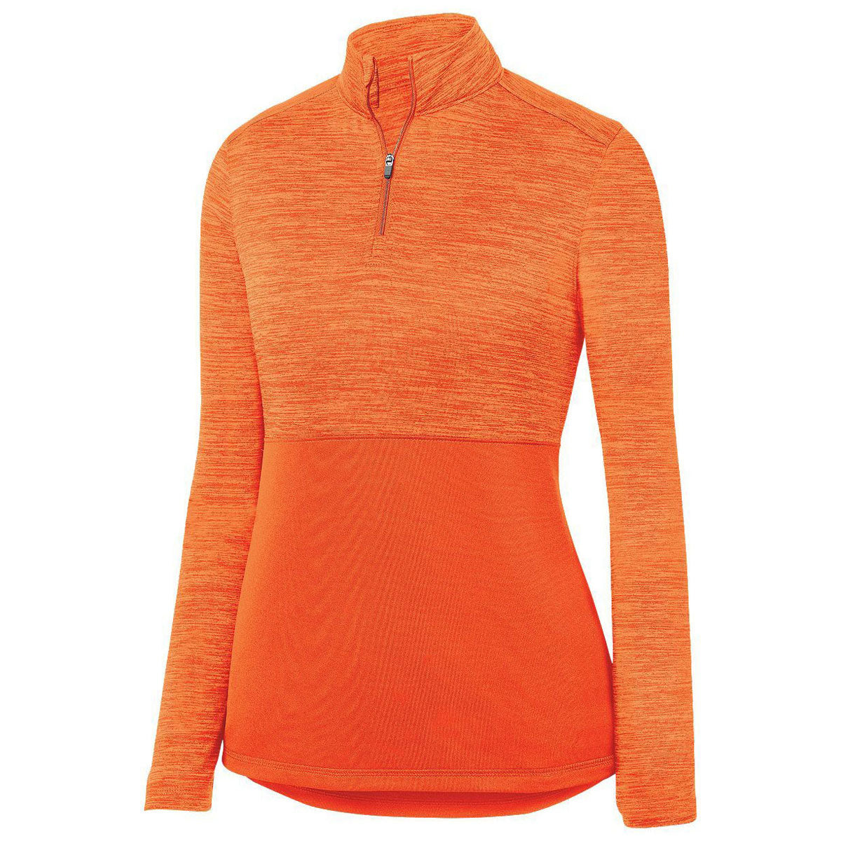 Augusta Women's Stunning Orange Shadow Tonal Heather Quarter Zip Pullover