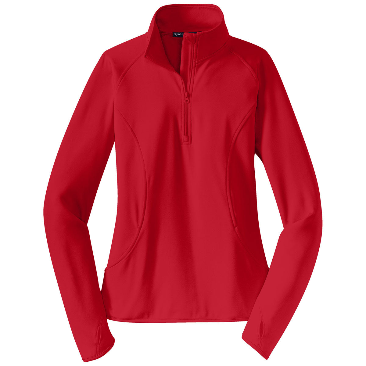 Sport-Tek Women's Stunning True Red Sport-Wick Stretch 1/4-Zip Pullover