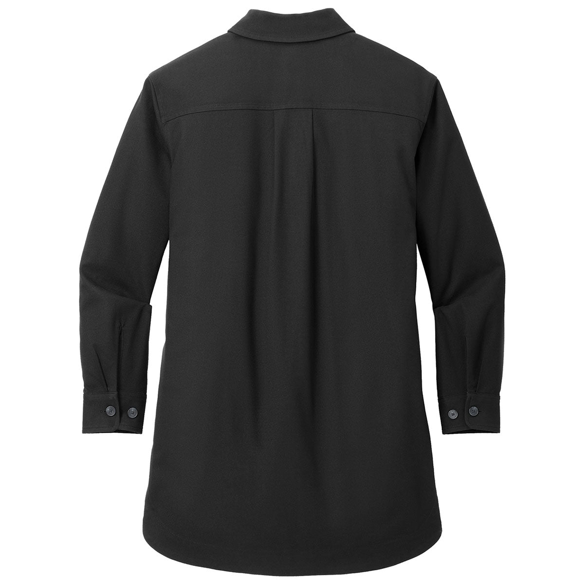 Mercer+Mettle Women's Stunning Deep Black Long Sleeve Twill Overshirt