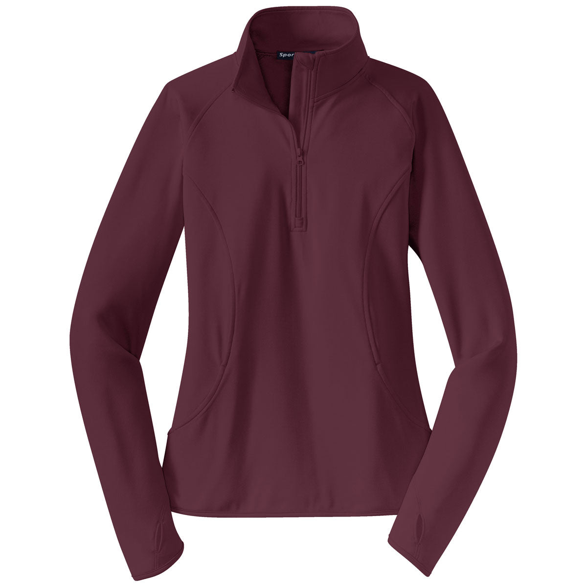 Sport-Tek Women's Stunning Maroon Sport-Wick Stretch 1/4-Zip Pullover