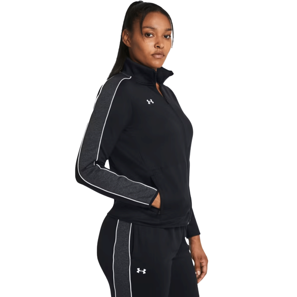 Under Armour Women's Stunning Black Command Full-Zip Warm-Up