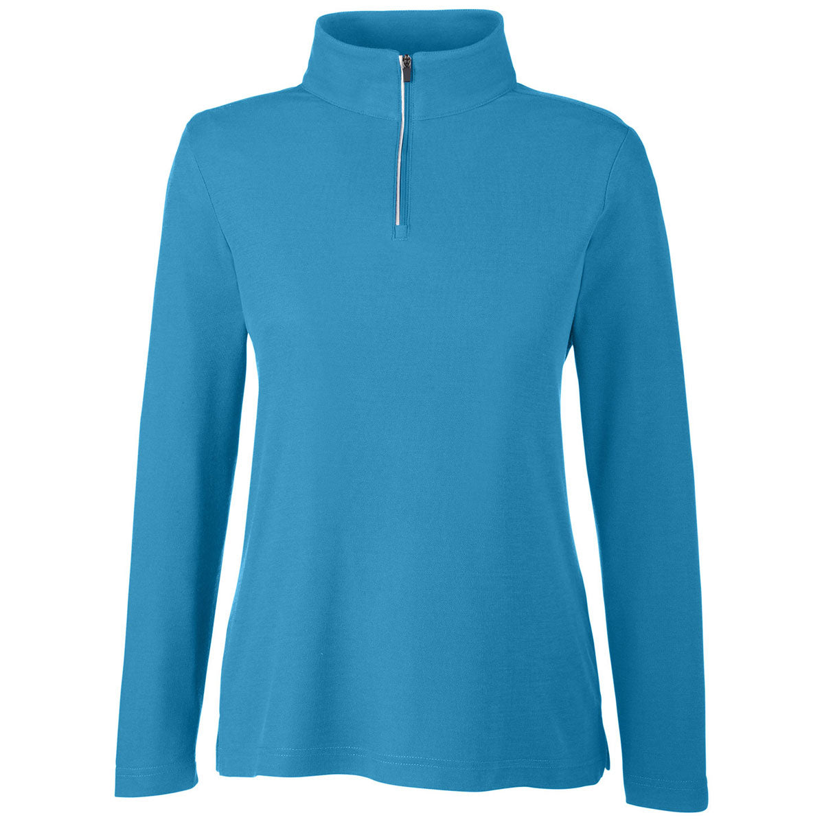 Core 365 Women's Stunning Electric Blue Fusion ChromaSoft Pique Quarter-Zip
