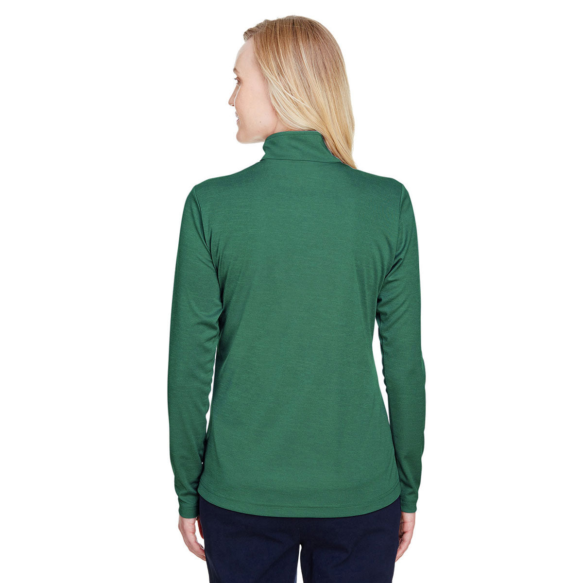 Team 365 Women's Forest Heather Sonic Heather Performance Quarter-Zip: A Dreamy Sports Apparel