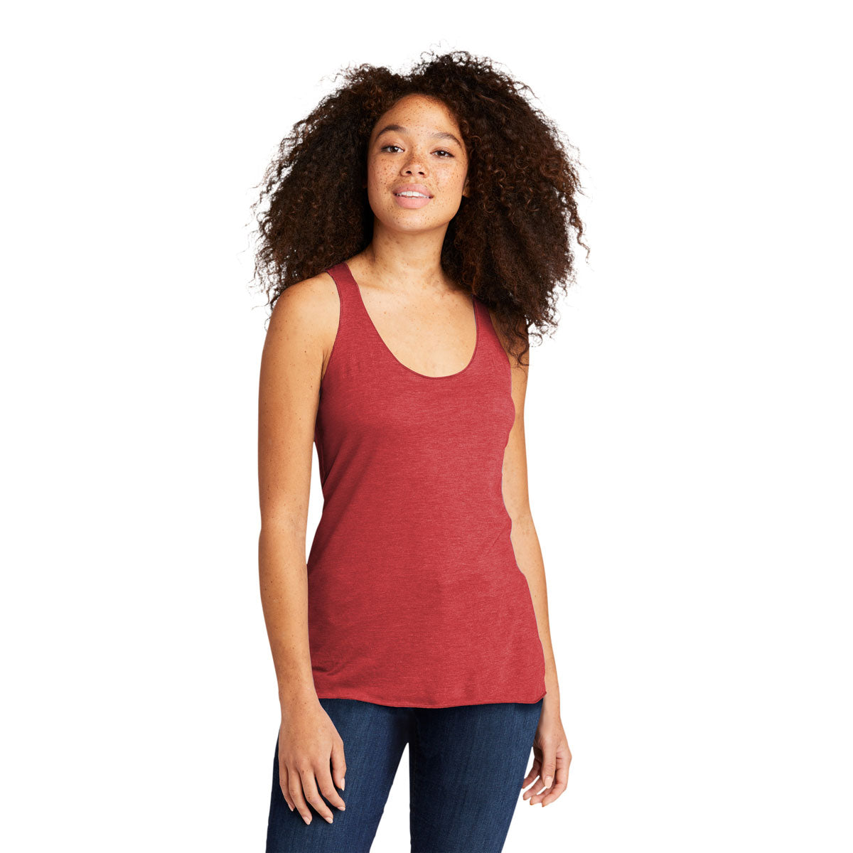 Next Level Women's Stunning Vintage Red Tri - Blend Racerback Tank