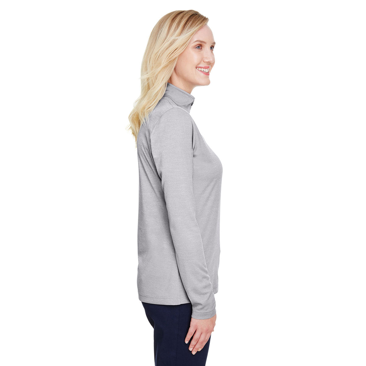 Team 365 Women's Athletic Sonic Heather Performance Quarter-Zip: A Dream Apparel!