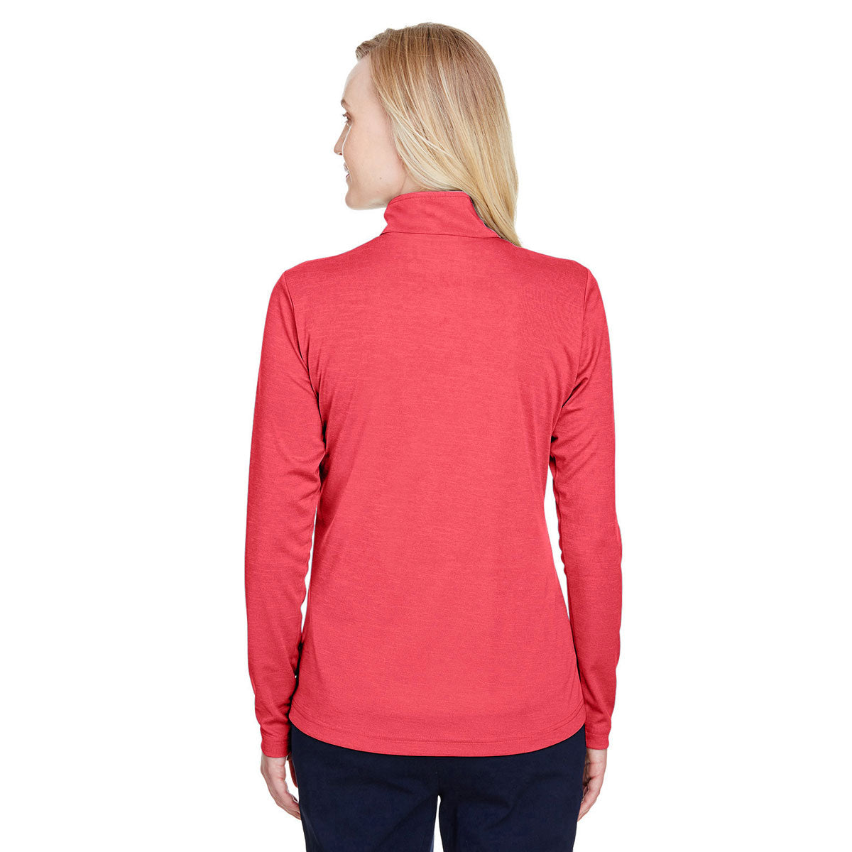 Team 365 Women's Red Heather Zone Sonic Heather Performance Quarter-Zip: A Dreamy Sportswear