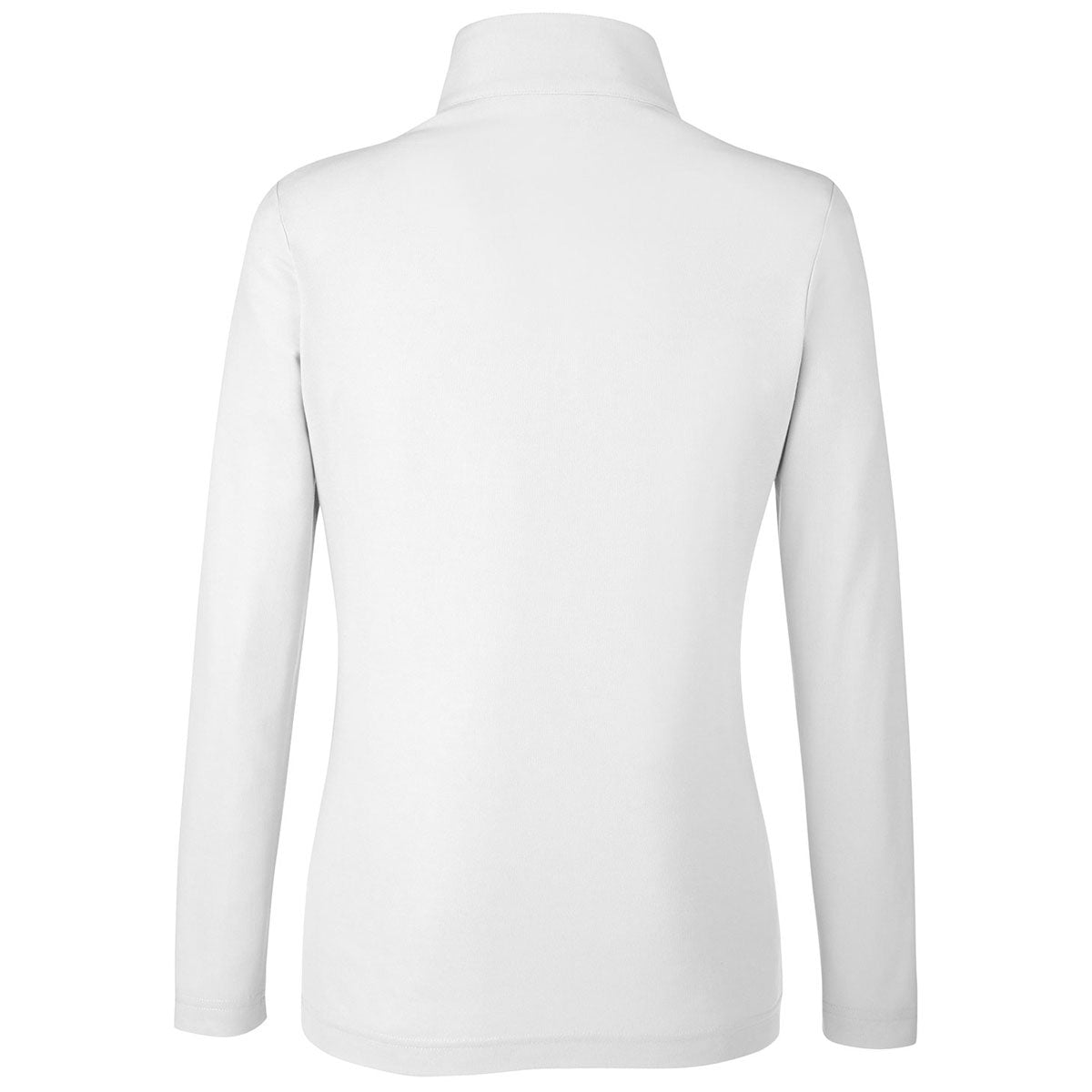 Core 365 Women's White Fusion ChromaSoft Pique Quarter-Zip: A Stylish Essential