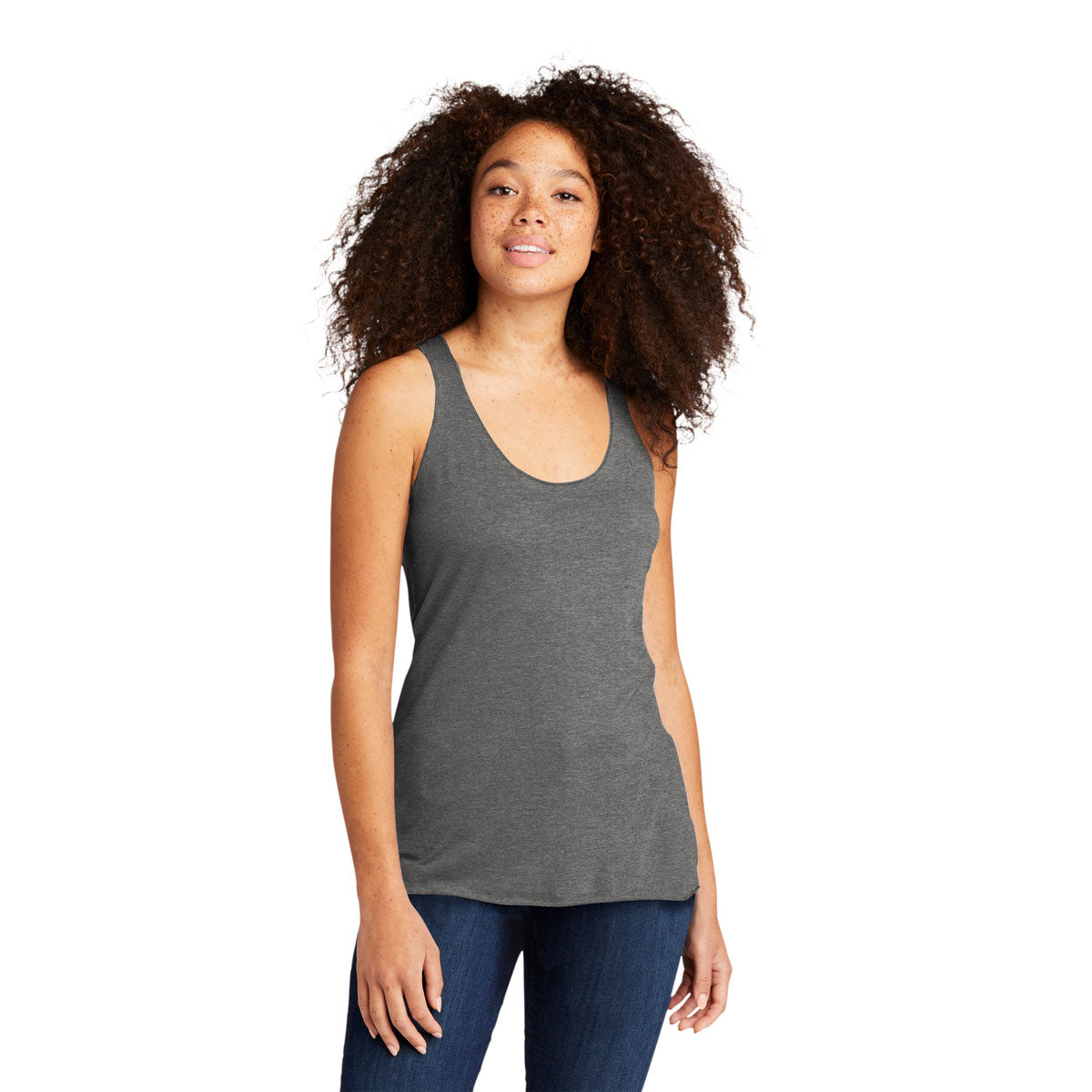Next Level Women's Stylish Premium Heather Tri - Blend Racerback Tank