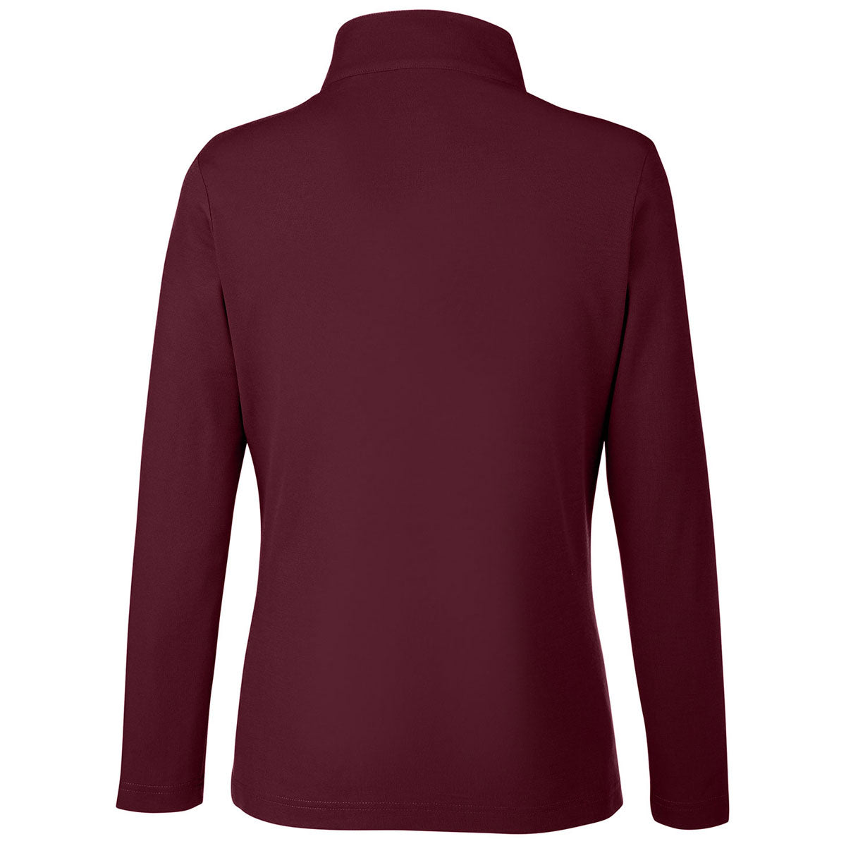 Core 365 Women's Burgundy Fusion ChromaSoft Pique Quarter-Zip - A Stylish Essential