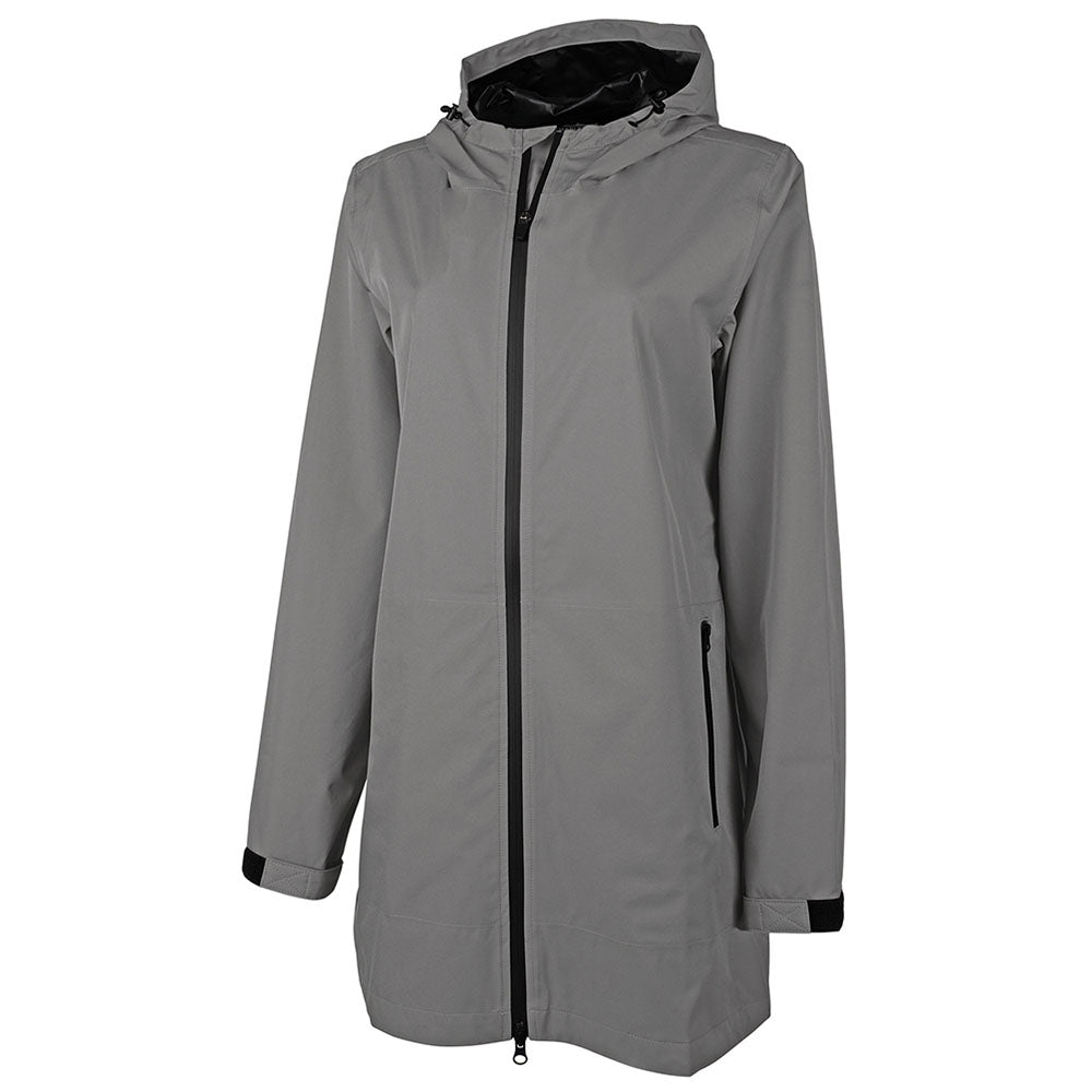 Charles River Women's Stylish Grey Atlantic Rain Shell Jacket