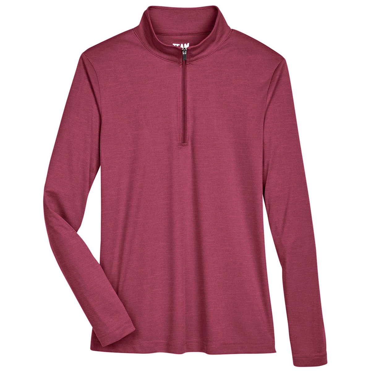 Team 365 Women's Maroon Heather Sonic Performance Quarter-Zip: A Dreamy Sports Apparel
