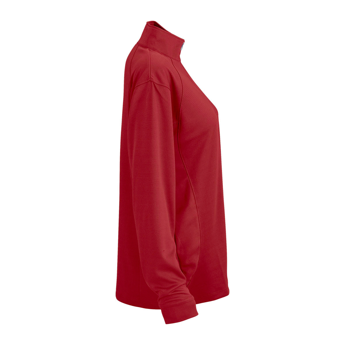 Vansport Women's Red Mesh 1/4-Zip Tech Pullover - A Stylish Sport Essential