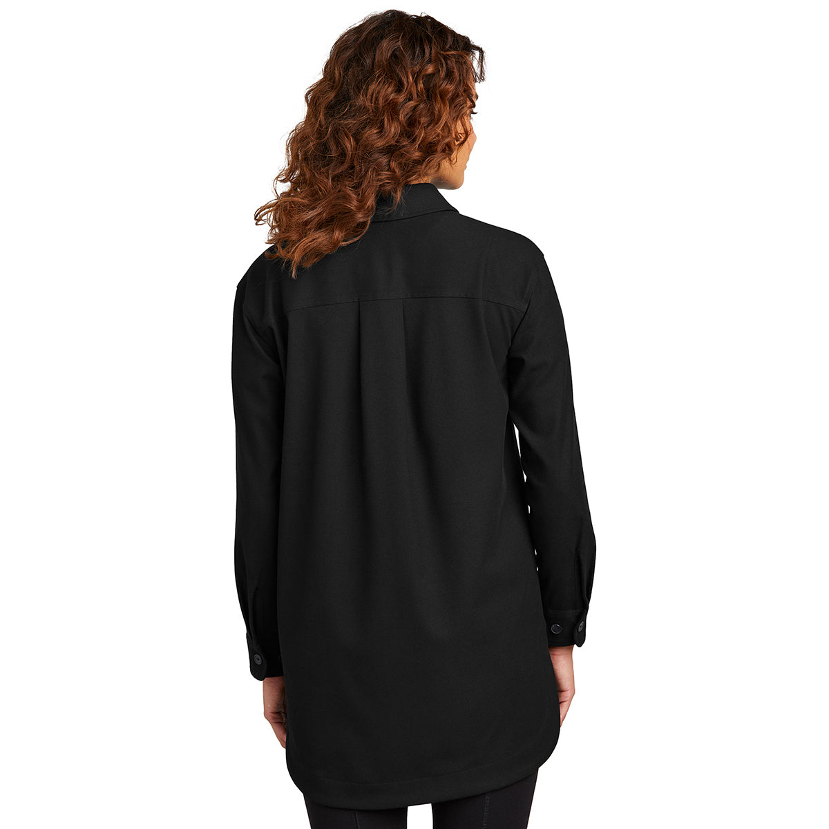 Mercer+Mettle Women's Stunning Deep Black Long Sleeve Twill Overshirt