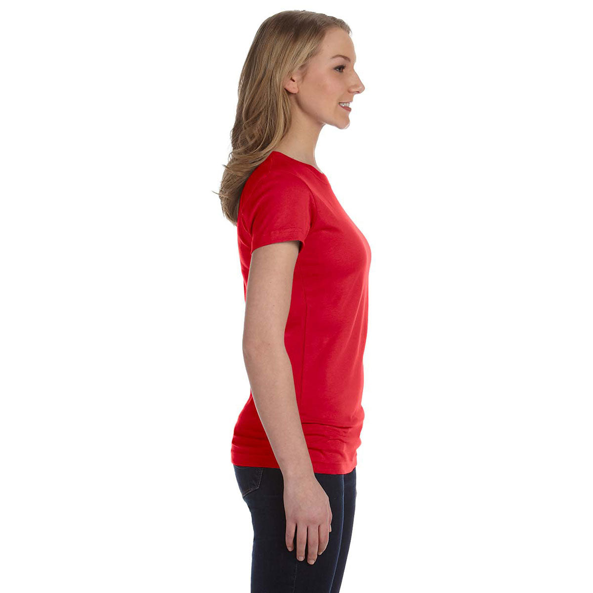 LAT Women's Stunning Red Junior Fit Fine Jersey T-Shirt