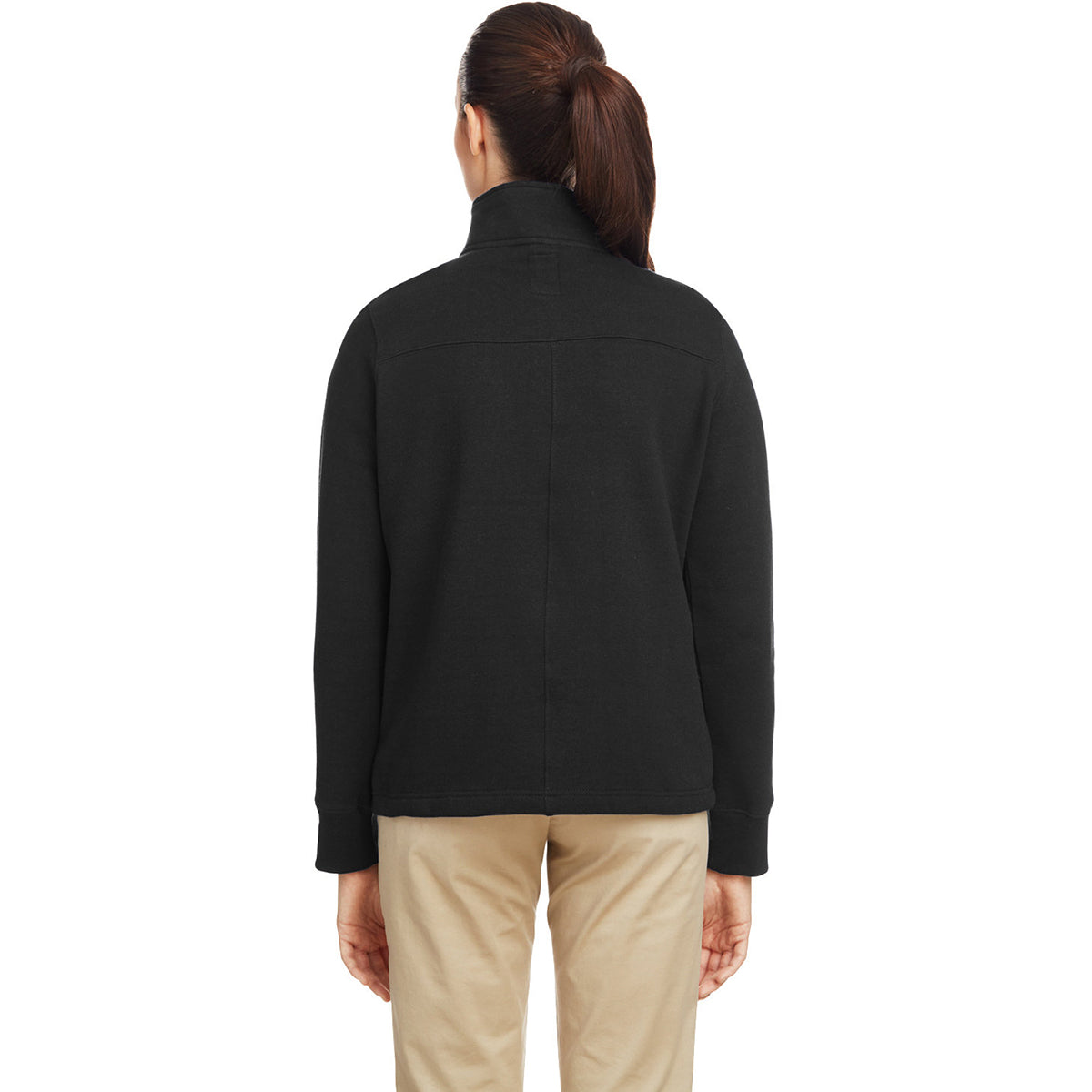 Nautica Women's Stylish Black Anchor Quarter-Zip Pullover