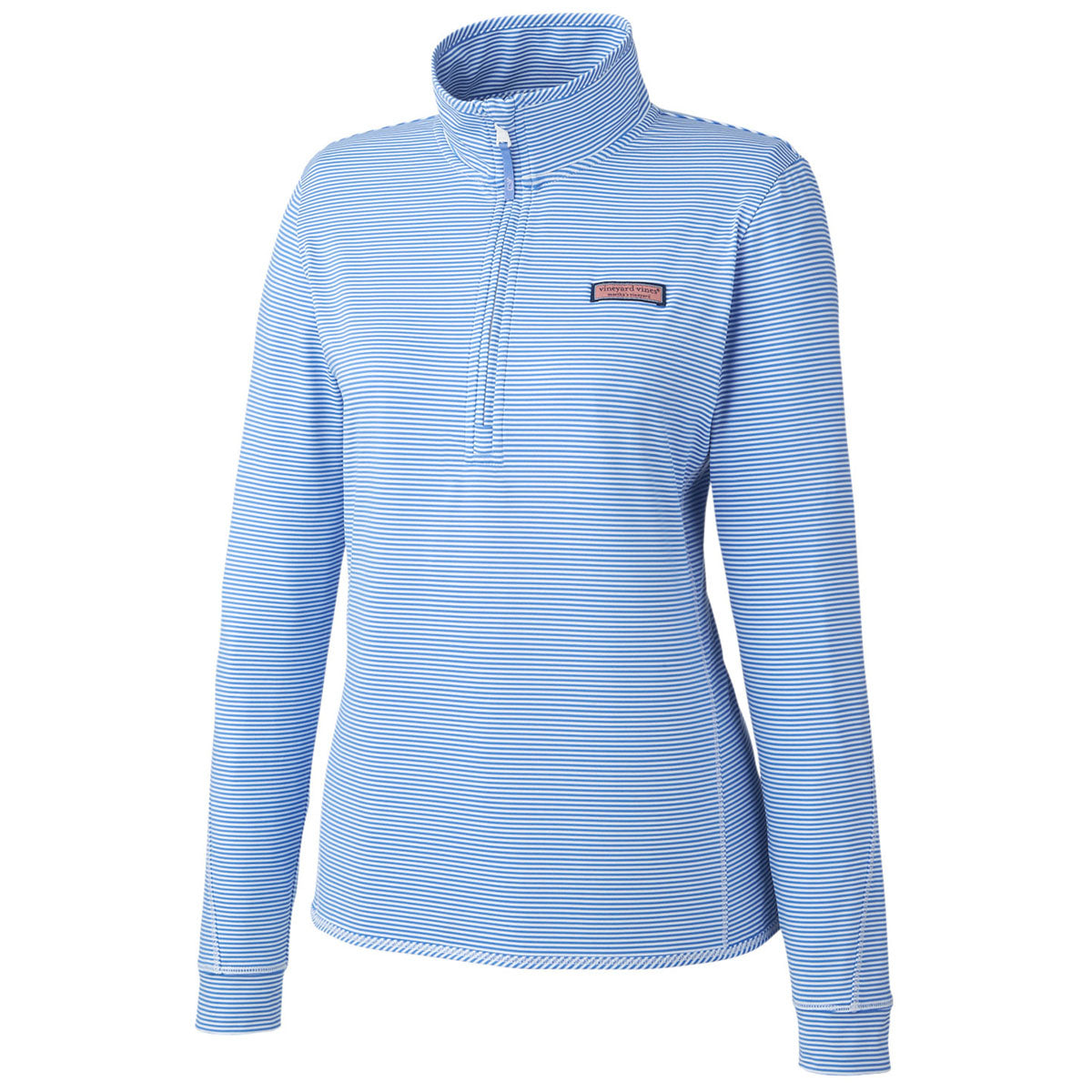 Vineyard Vines Women's Stylish Blue Microstripe Sankaty Half-Zip Pullover - A Must-Have!