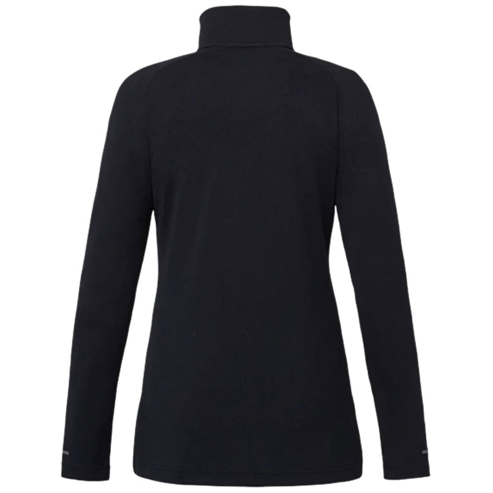 Elevate Women's Stylish Black Asgard Eco Knit Quarter Zip - A Sustainable Fashion Choice