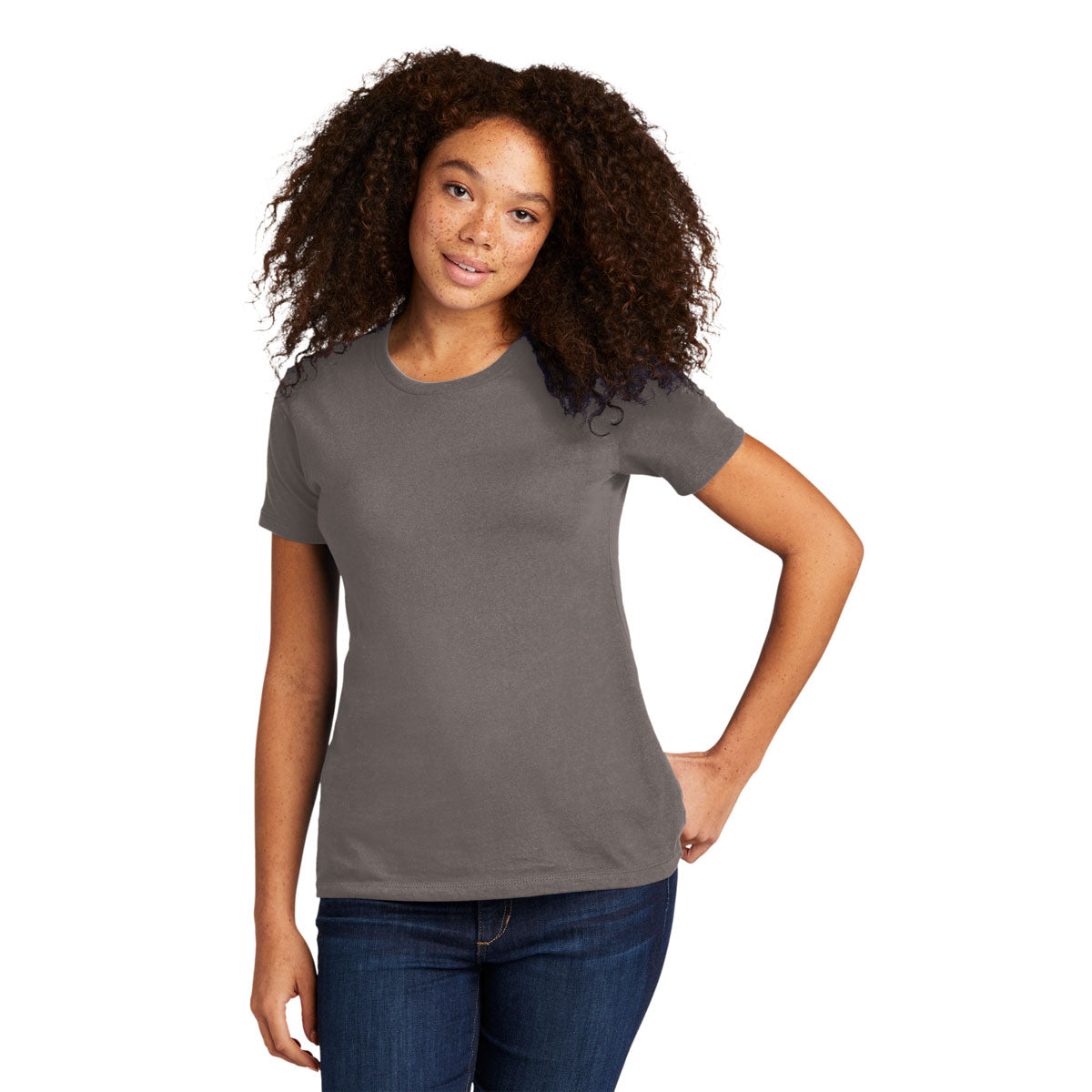Next Level Women's Stylish Warm Grey Cotton Boyfriend Tee