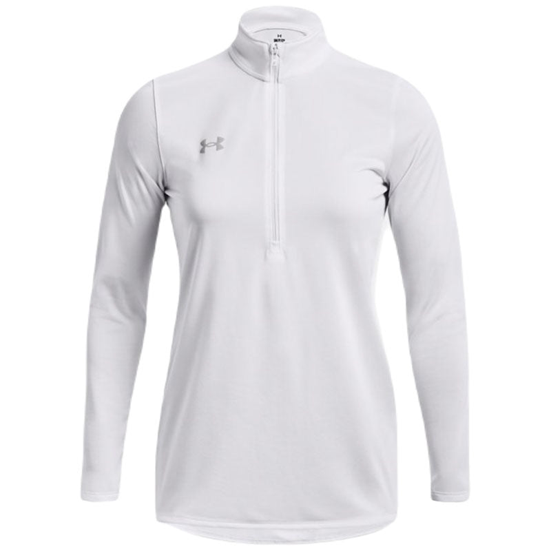 Under Armour Women's Stylish White/Mod Grey Team Tech 1/2 Zip - A Must-Have!