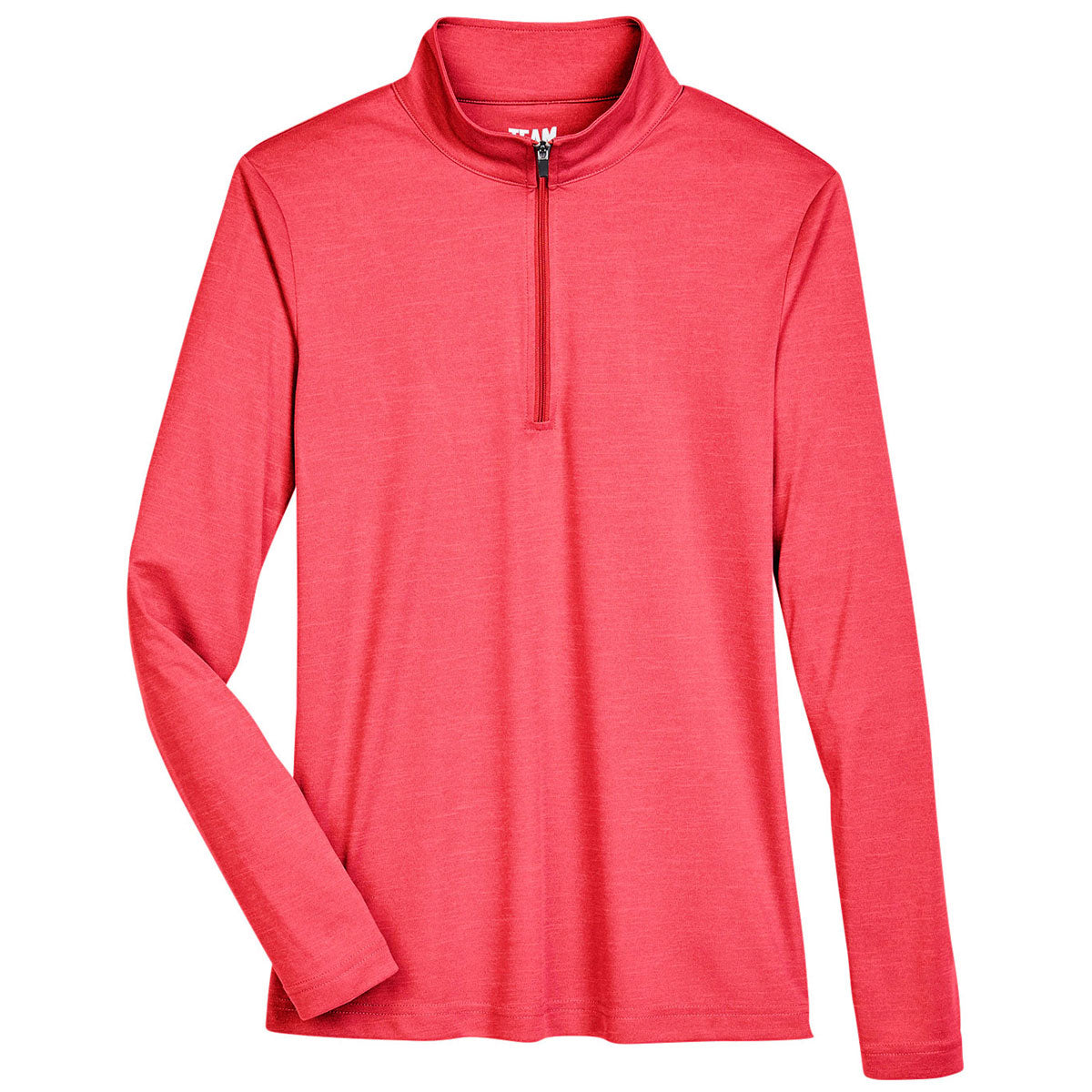 Team 365 Women's Red Heather Zone Sonic Heather Performance Quarter-Zip: A Dreamy Sportswear