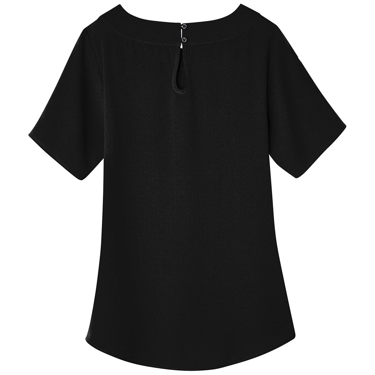 Devon & Jones Women's Stunning Black Perfect Fit Boat-Neck Blouse