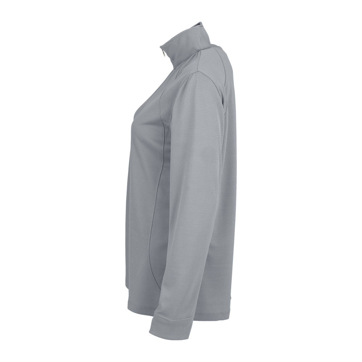 Vansport Women's Stylish Grey Mesh 1/4-Zip Tech Pullover - A Must-Have for Active Women!