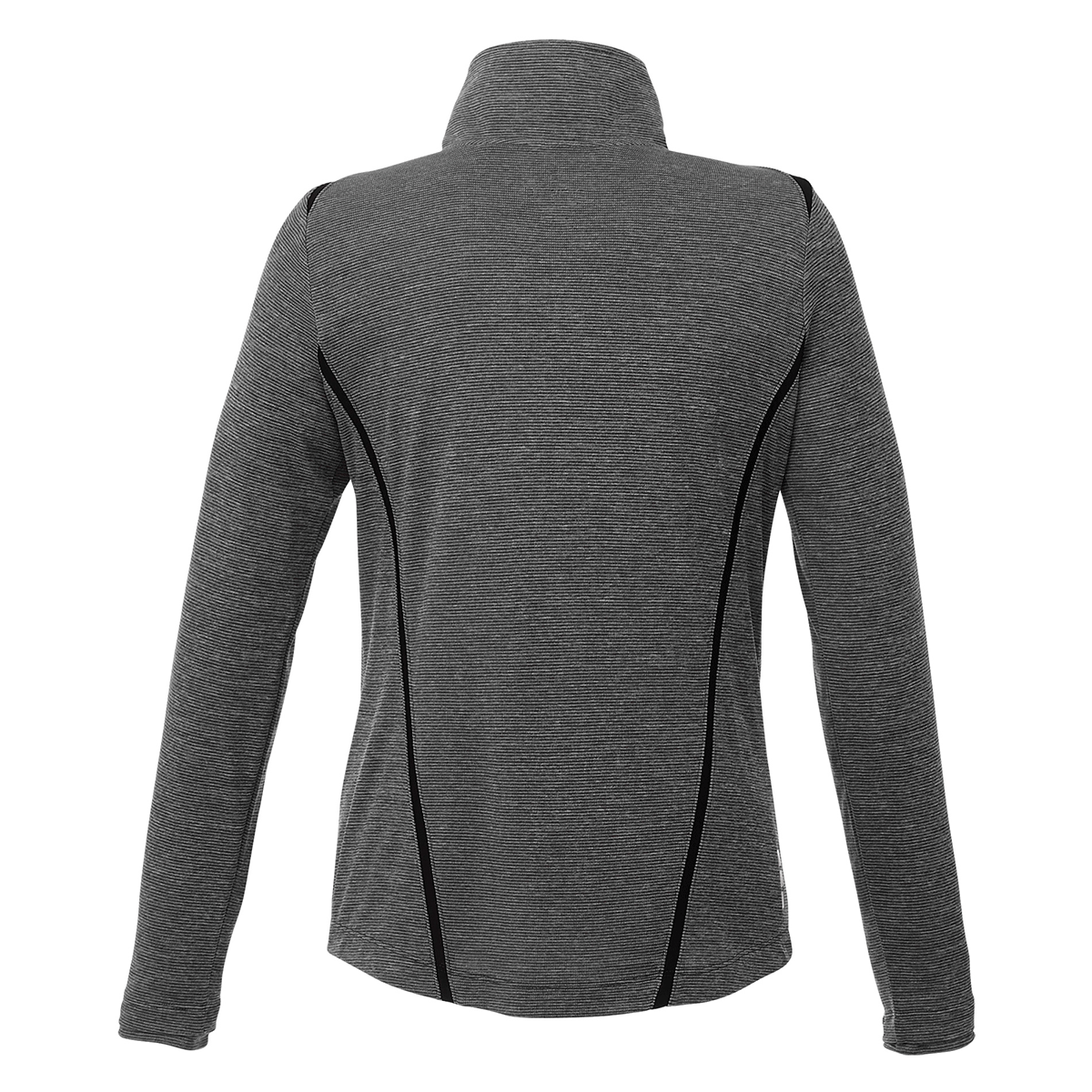 Elevate Women's Eco-Friendly Half Zip: Heather Charcoal/Black