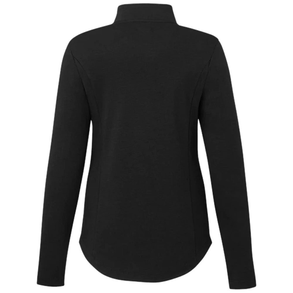 Elevate Women's Stunning Black Rigi Eco Knit Quarter Zip