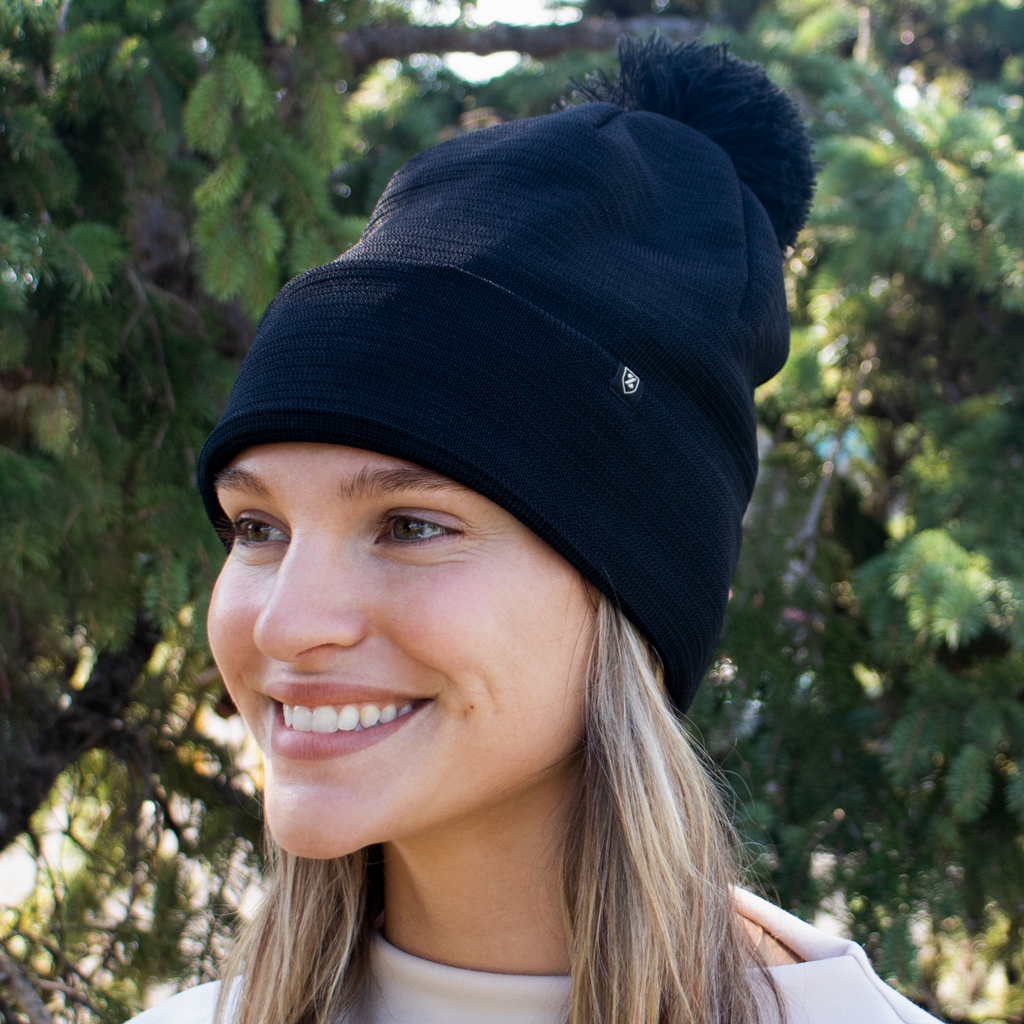 Zusa Black Hyland Knit Beanie - 48-Hour Warmth