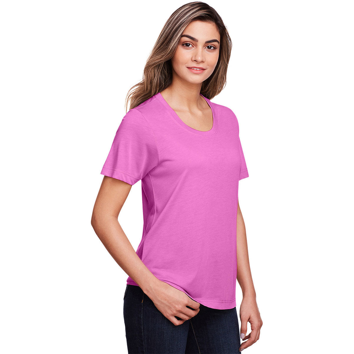 Core 365 Women's Pink Charity Fusion ChromaSoft Performance T-Shirt - A Must-Have!