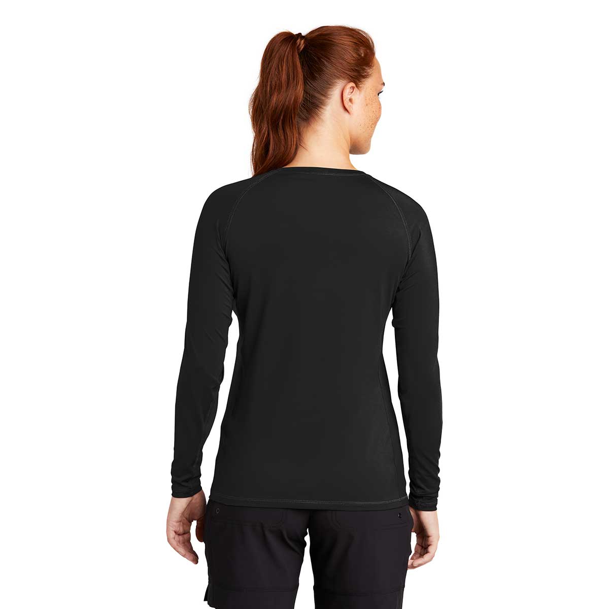 Sport-Tek Women's Stunning Black Long Sleeve Rashguard Tee