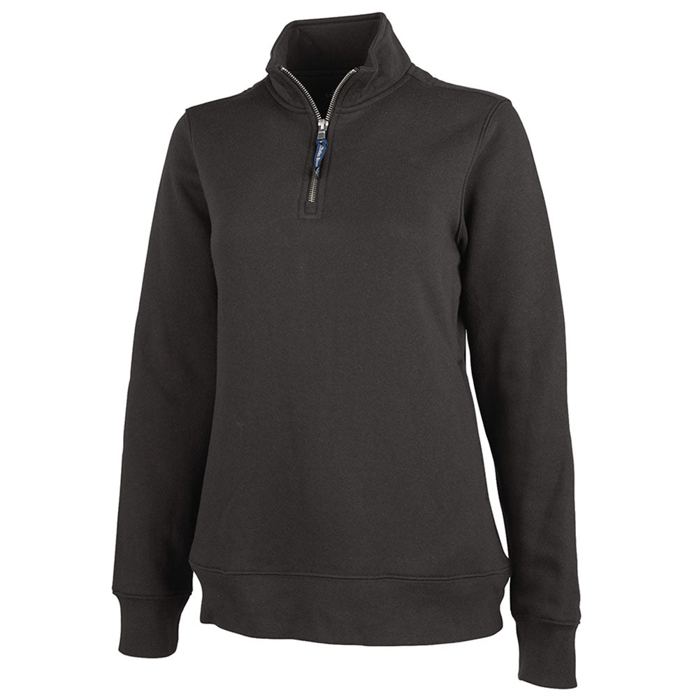 Charles River Women's Charcoal Crosswind Stylish Quarter Zip Sweatshirt