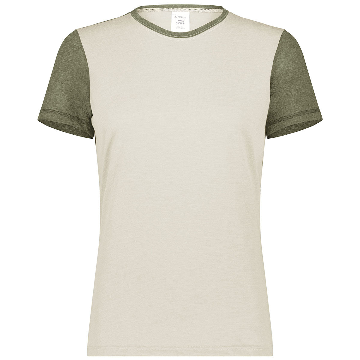 Augusta Sportswear Women's Gameday Vintage Ringer Tee - Birch/Olive Heather