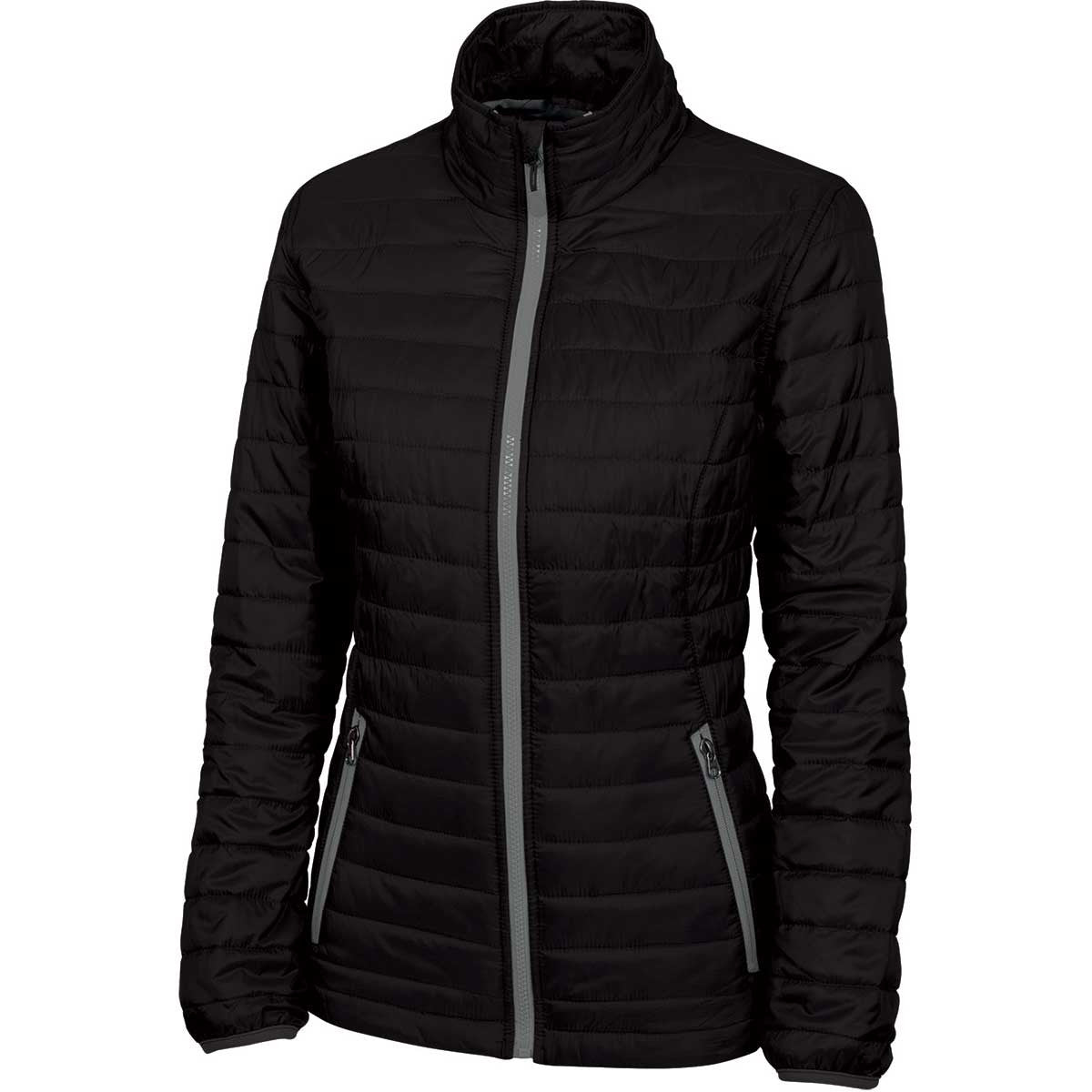 Charles River Women's Stunning Black/Grey Lithium Quilted Jacket