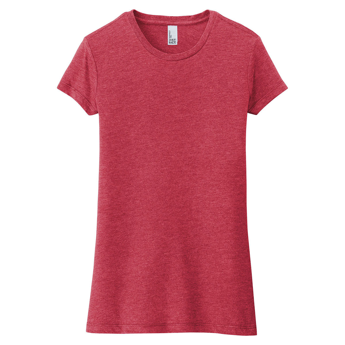 District Women's Stunning Red Frost Fitted Tri Tee - Make a Fashion Statement!
