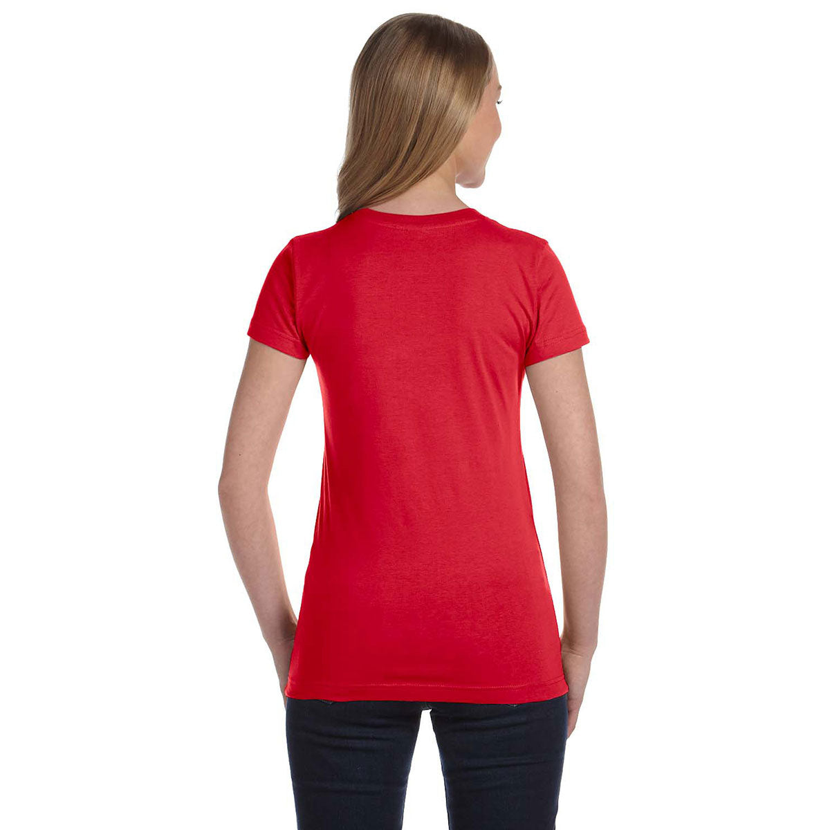 LAT Women's Stunning Red Junior Fit Fine Jersey T-Shirt