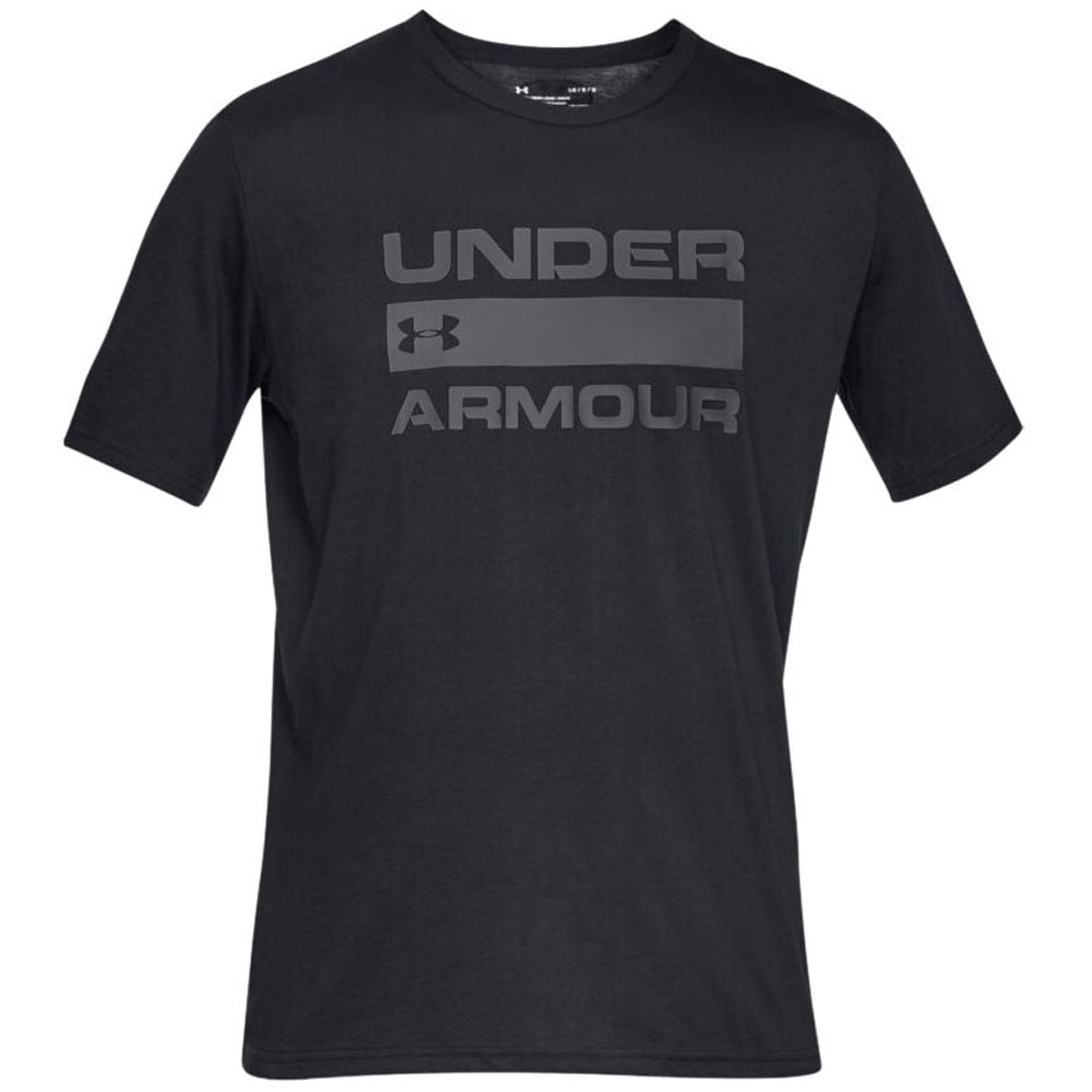 Under Armour Men's Striking Black Team Issue Wordmark Short Sleeve Shirt