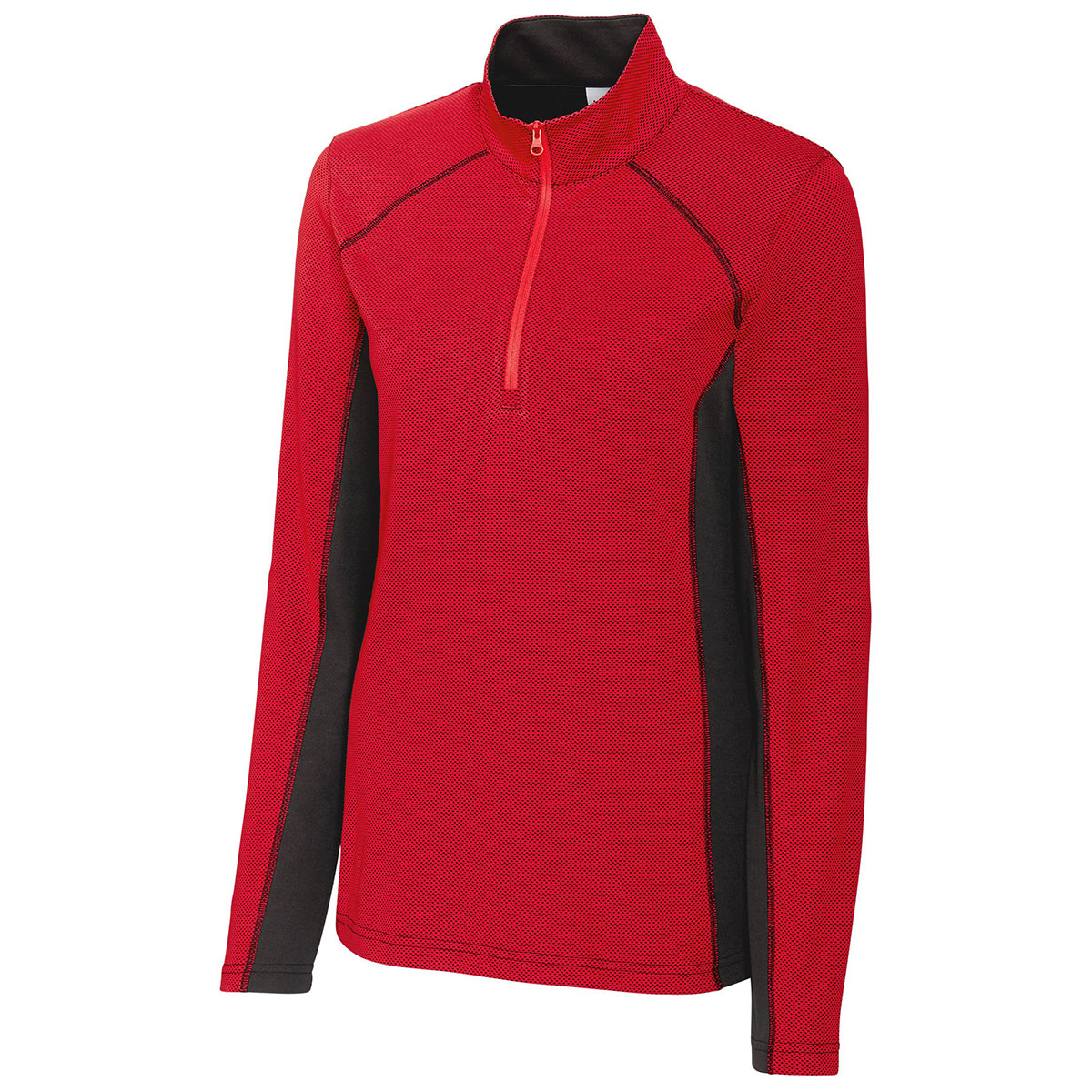 Clique Women's Stunning Red Ice Colorblock Half Zip