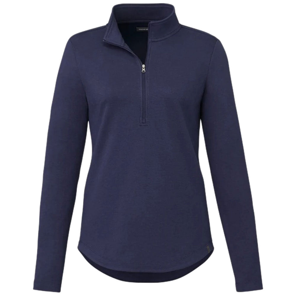 Elevate Women's Vintage Navy Rigi Eco Knit Quarter Zip - Style Up!