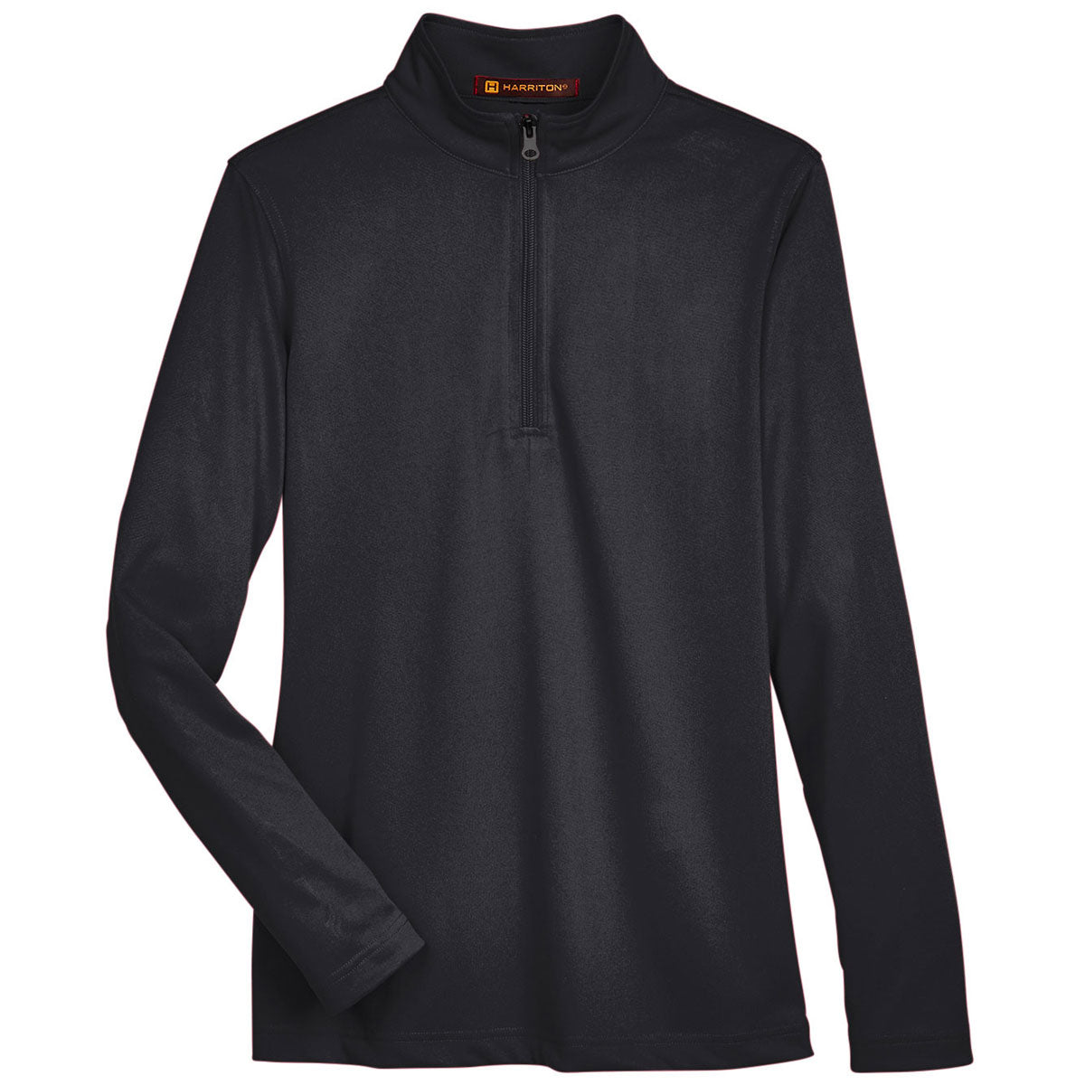 Harriton Women's Black Advantage Snag Protection Plus Quarter-Zip: The Ultimate Promotional Top