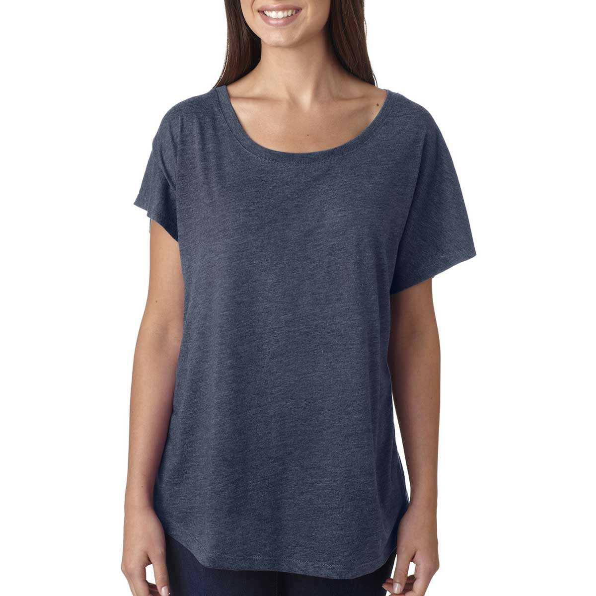 Next Level Women's Stunning Indigo Triblend Dolman Tee