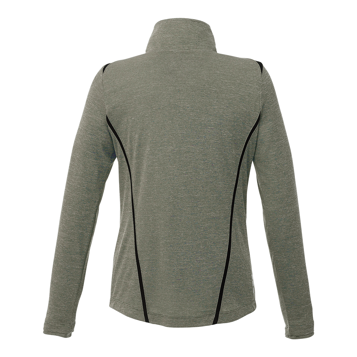 Elevate Women's Stylish Loden Heather/Black Dege Eco Knit Half Zip - Feel Good in Style!