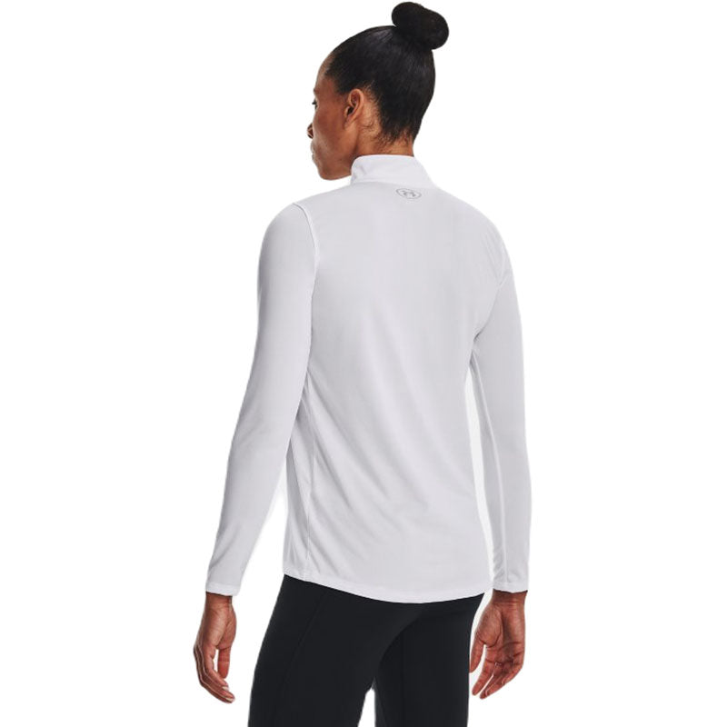 Under Armour Women's Stylish White/Mod Grey Team Tech 1/2 Zip - A Must-Have!