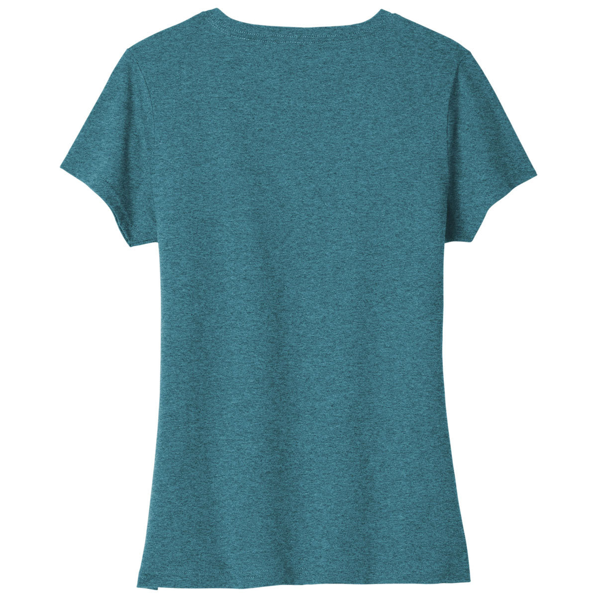 Port & Company Women's Stunning Vivid Teal Heather Tri-Blend V-Neck Tee