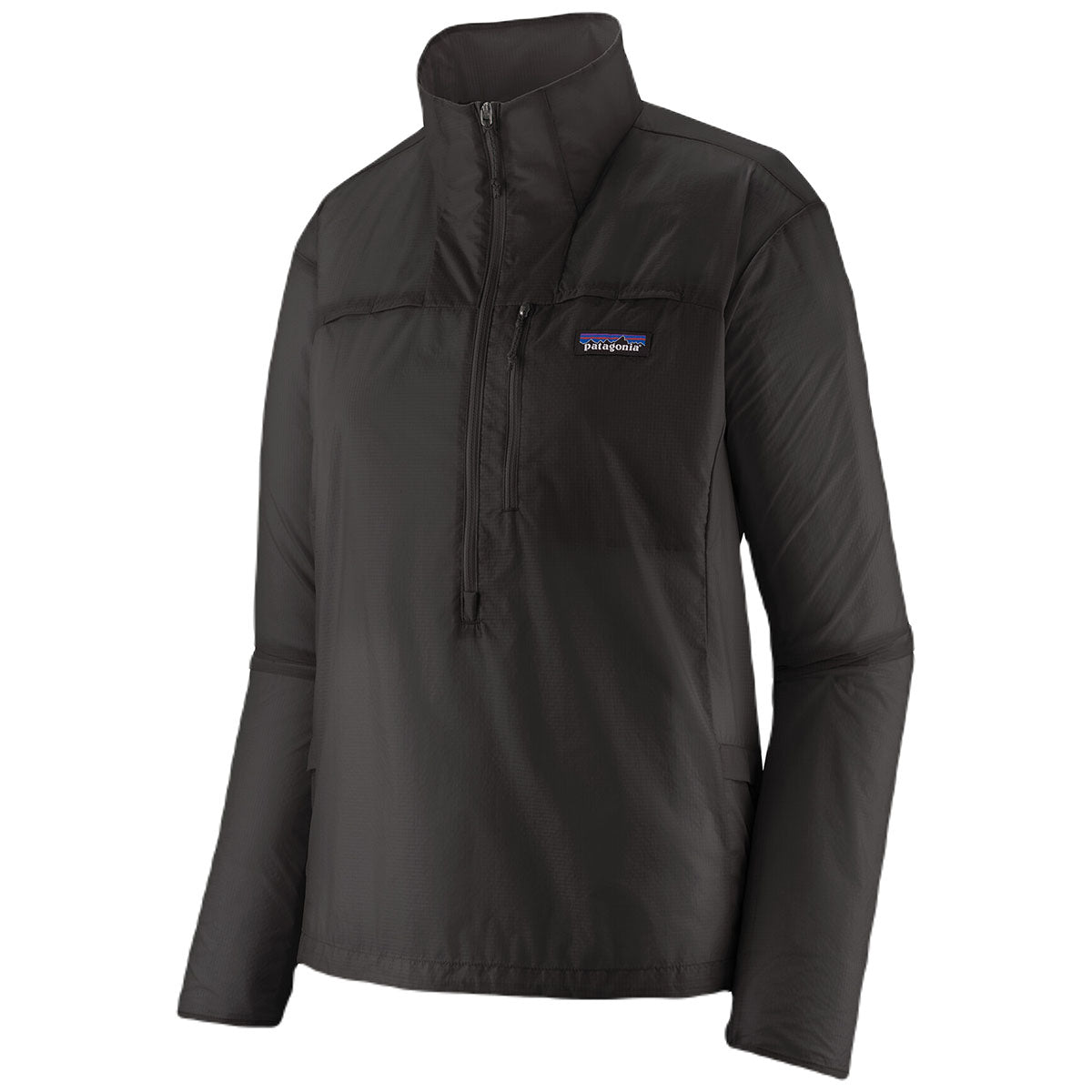 Patagonia Women's Stunning Black Houdini Stash 1/2-Zip Pullover