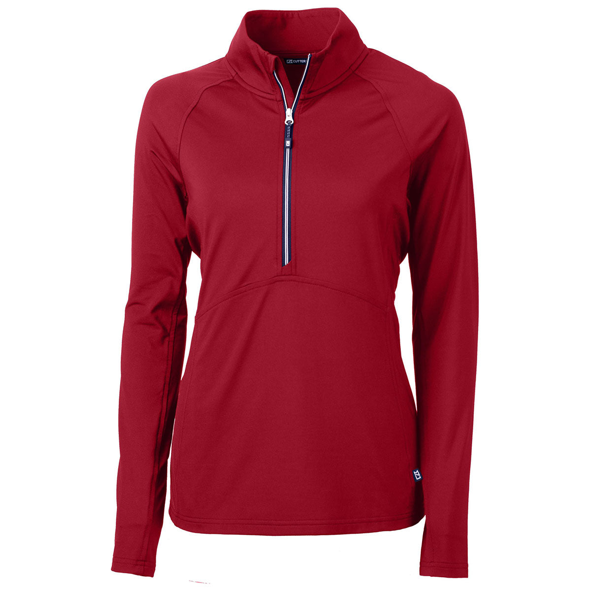 Cutter & Buck Women's Stunning Red Adapt Eco Knit Recycled Half Zip Pullover